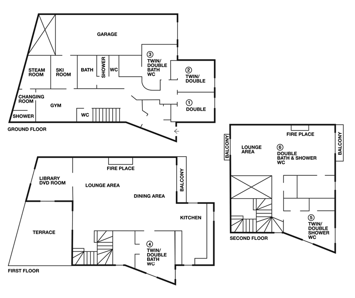 Chalet Angelique Val d’Isere Floor Plan 1